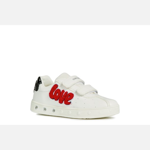 GEOX SKYLIN Blinkesko J928WC White/Red