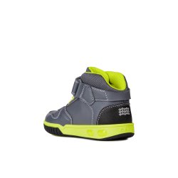 GEOX GREGG Blinkesko J8447B Grey/Lime