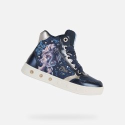 Geox Disney Frozen Skylin Blinkesko J268WE Navy/Platinium