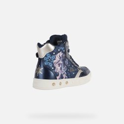 Geox Disney Frozen Skylin Blinkesko J268WE Navy/Platinium