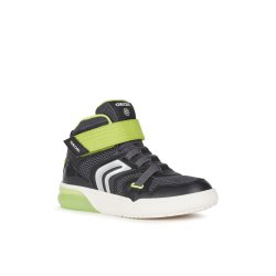 GEOX GRAYJAY J159YC Blinkesko Black/Lime
