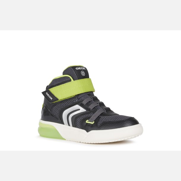 GEOX GRAYJAY J159YC Blinkesko Black/Lime