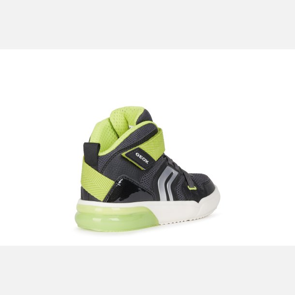 GEOX GRAYJAY J159YC Blinkesko Black/Lime