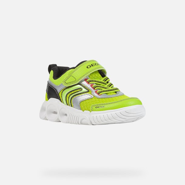 Geox Wroom J25Gab Blinkesko Lime/Black