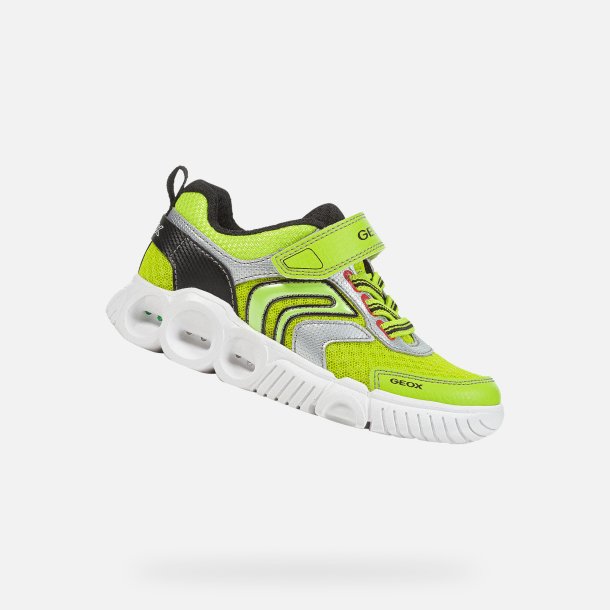 Geox Wroom J25Gab Blinkesko Lime/Black