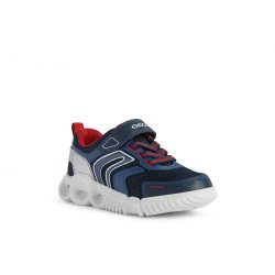 Geox Wroom J25Gab Blinkesko Navy&Red