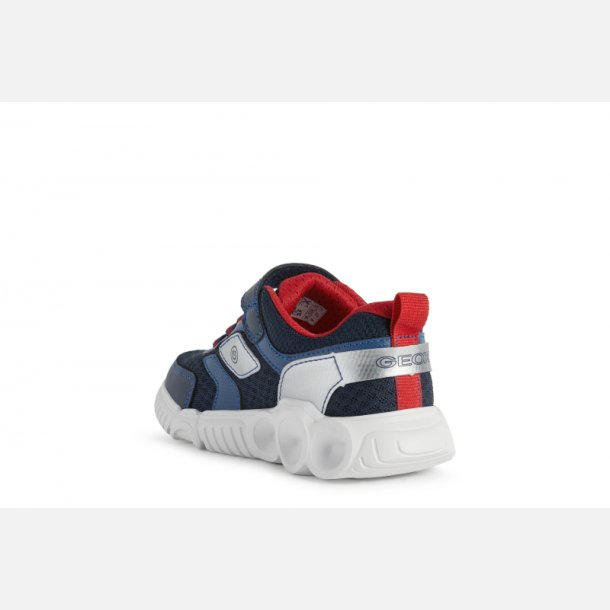 Geox Wroom J25Gab Blinkesko Navy&Red