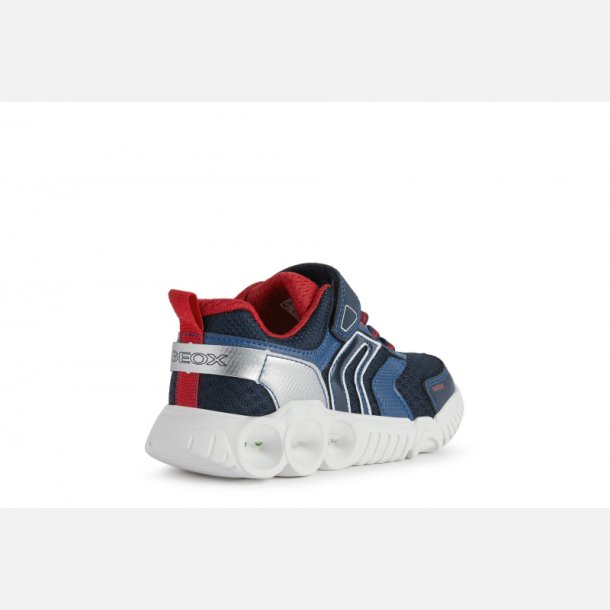 Geox Wroom J25Gab Blinkesko Navy&Red