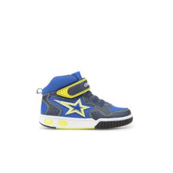 GEOX GREGG J7447A Blinke Sneakers Navy Lime Blinkesko til Drenge Blinkesko